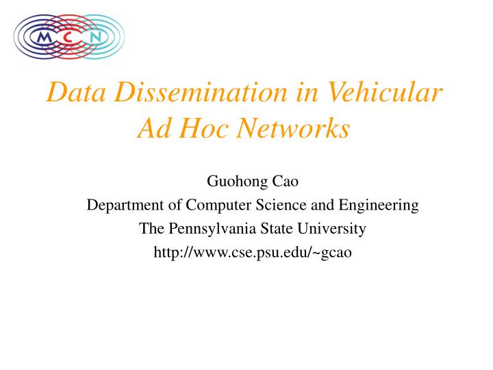 data dissemination in vehicular ad hoc networks