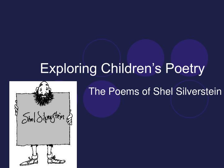 exploring children s poetry