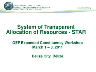 System of Transparent Allocation of Resources - STAR