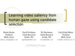 Learning video saliency from human gaze using candidate selection