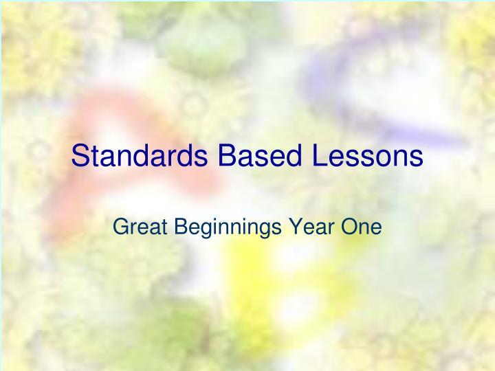 standards based lessons