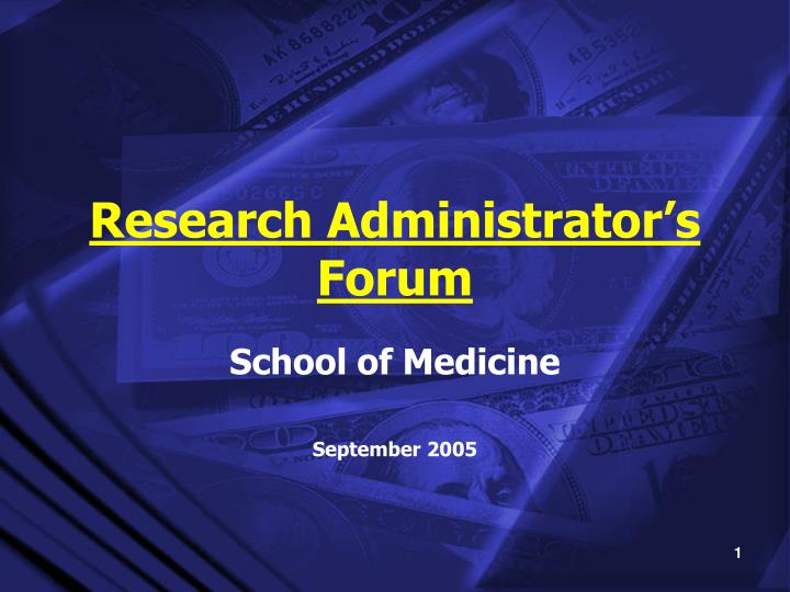 research administrator s forum