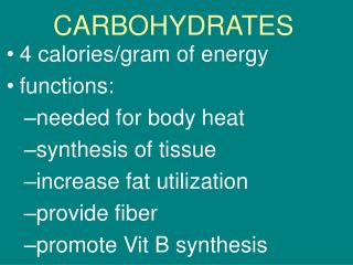 carbohydrates