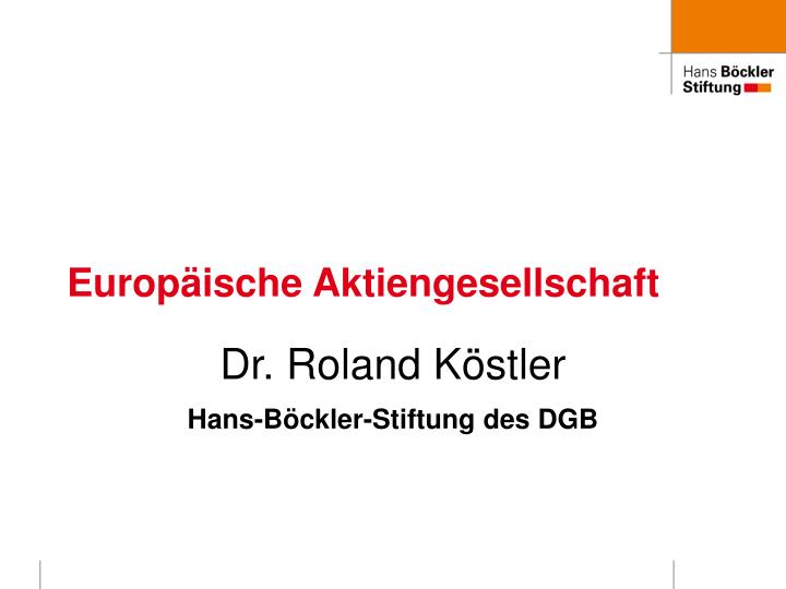 europ ische aktiengesellschaft