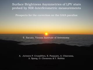 Surface Brightness Asymmetries of LPV stars probed by NIR-Interferometric measurements