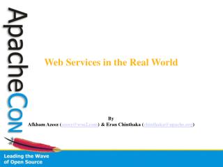 Web Services in the Real World By