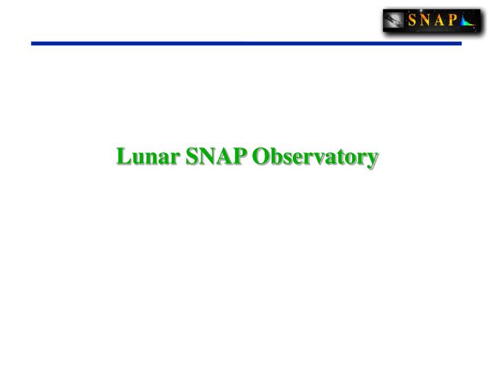lunar snap observatory