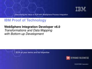 WebSphere Integration Developer v6.0 Transformations and Data Mapping with Bottom-up Development