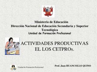 actividades productivas el los cetpros