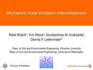 Microwave Snow Emission Intercomparison
