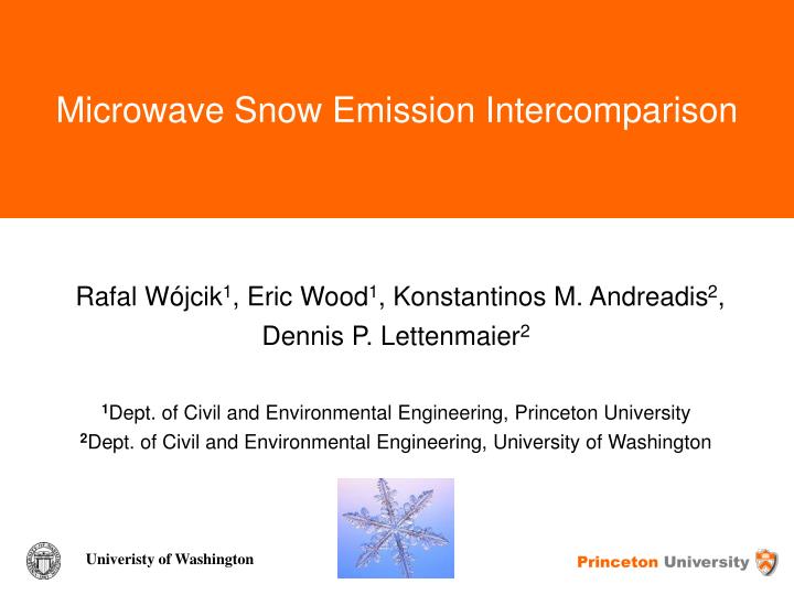 microwave snow emission intercomparison