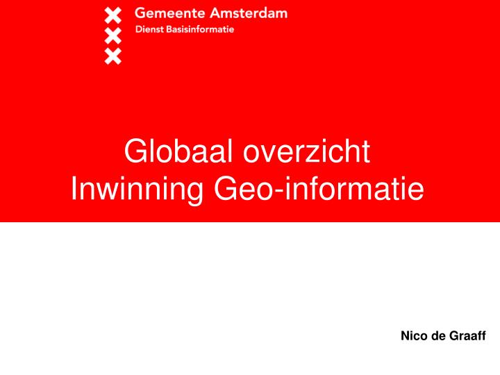 globaal overzicht inwinning geo informatie