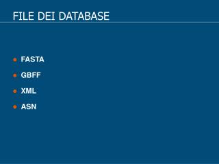 file dei database