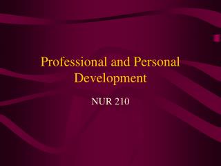 professional and personal development