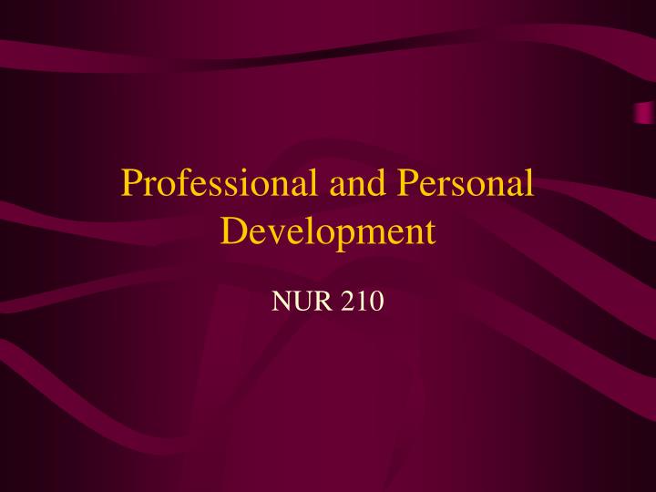 professional and personal development