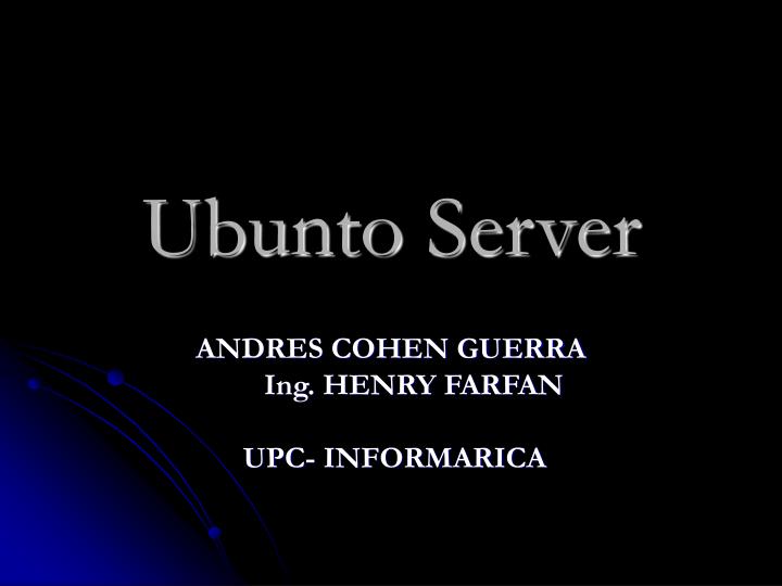 ubunto server