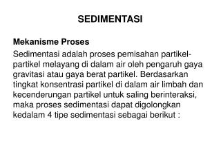 sedimentasi
