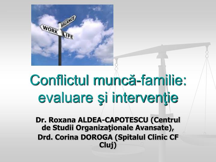 conflictul munc familie evaluare i interven ie