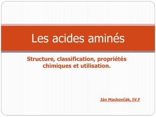 les acides amin s