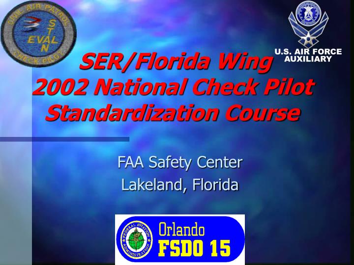 ser florida wing 2002 national check pilot standardization course