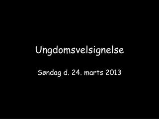 ungdomsvelsignelse