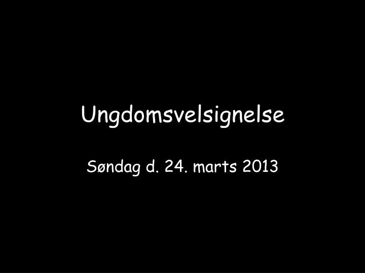 ungdomsvelsignelse