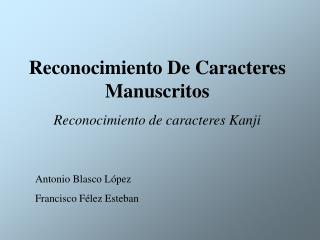 reconocimiento de caracteres manuscritos