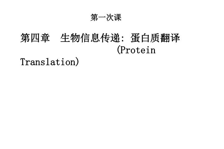 protein translation