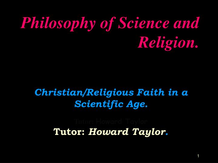 philosophy of science and religion
