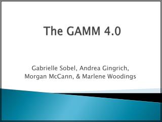 The GAMM 4.0