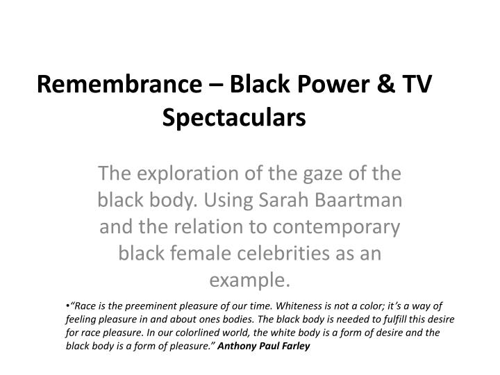 remembrance black power tv spectaculars