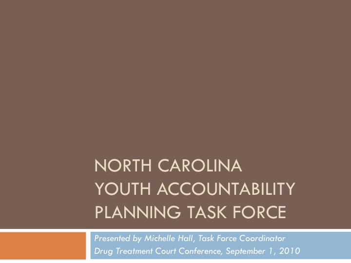 north carolina youth accountability planning task force