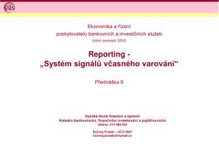 reporting syst m sign l v asn ho varov n