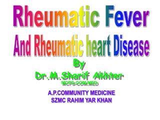 By Dr.M.Sharif Akhter MCPS-COM.MED