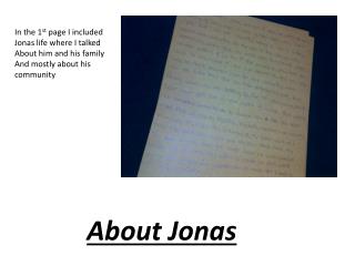 About Jonas