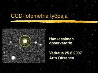 CCD-fotometria työpaja