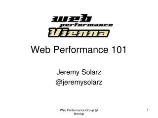 Web Performance 101