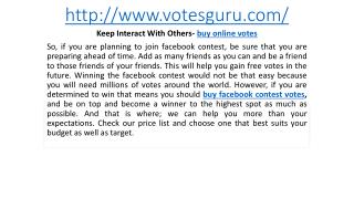 Get online contest votes