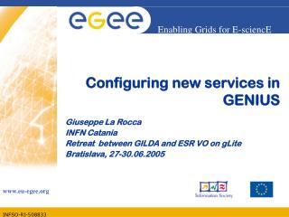Configuring new services in GENIUS