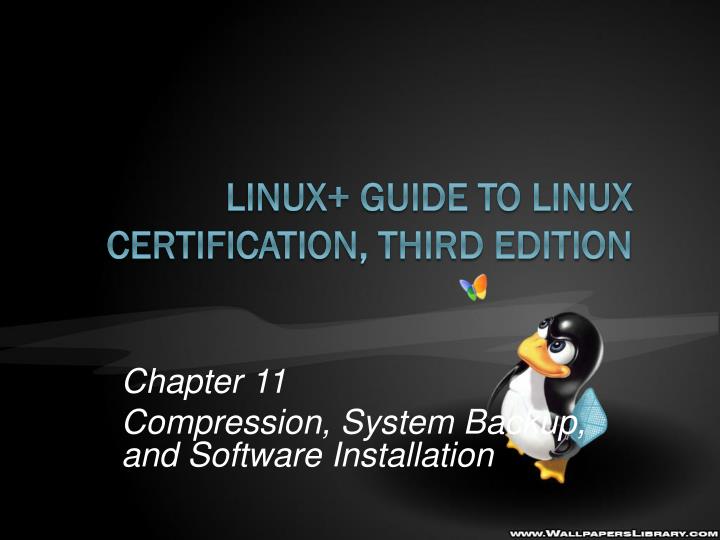 chapter 11 compression system backup and software installation