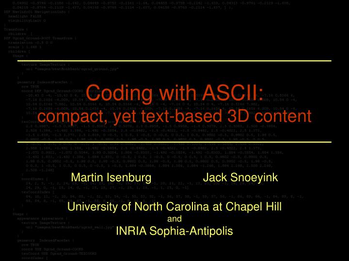 coding with ascii compact yet text based 3d content