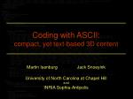 Coding with ASCII: compact, yet text-based 3D content - slide 1