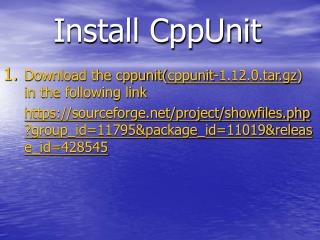 Install CppUnit