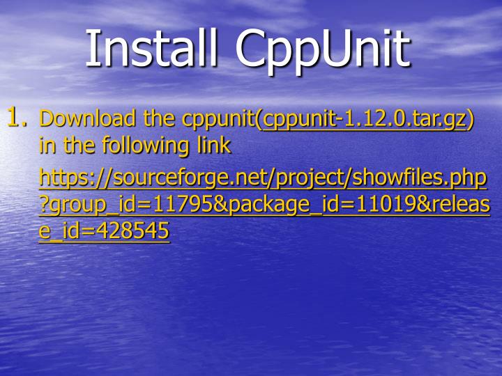 install cppunit