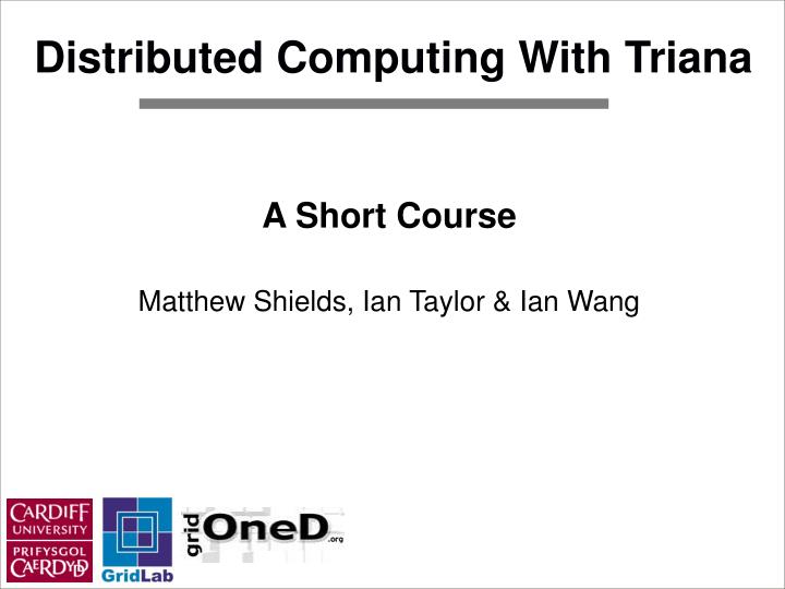 distributed computing with triana