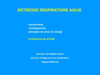 detresse respiratoire aigue