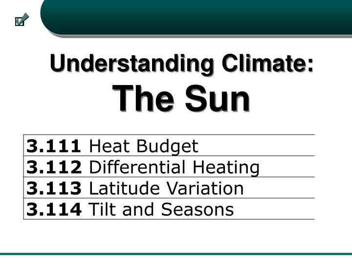 understanding climate the sun