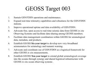 GEOSS Target 003