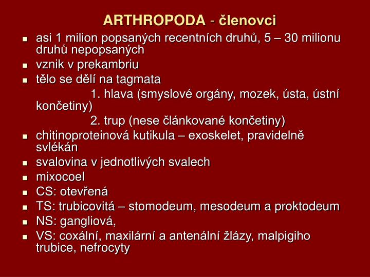 arthropoda lenovci