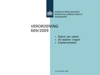 verordening 669 2009